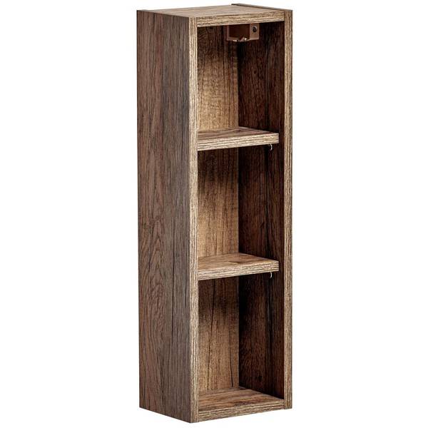 Étagère D'Angle Salle De Bain Etagère De Rangement Bois De Cèdre 27X27X110 Cm Pliable[u1602