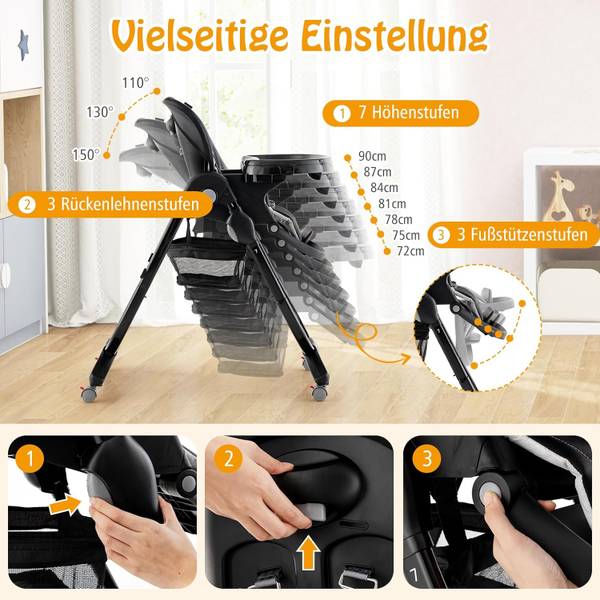 Babystuhl MP32278 Schwarz