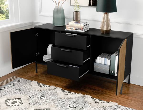 Sideboard Noville Braun - Holzwerkstoff - 150 x 80 x 40 cm