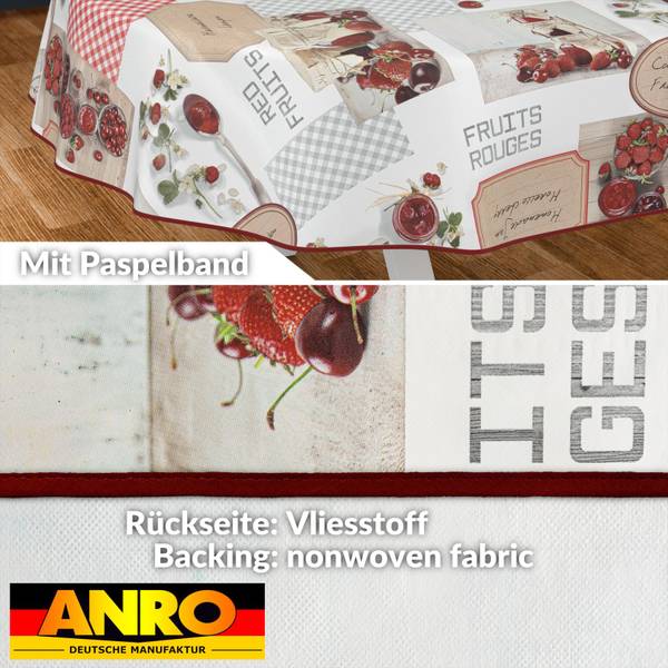Wachstuchtischdecke Sommer mit SAUM Tiefe: 240 cm