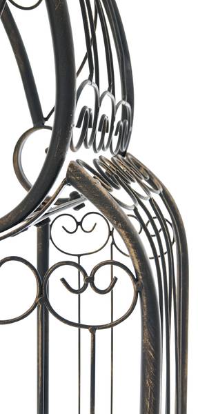 Arche à rosiers Alessia Marron - Métal - 163 x 240 x 34 cm