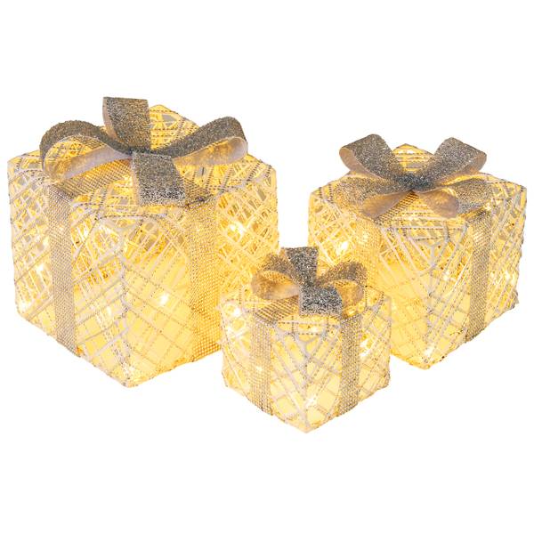 Weihnachtsbox OY46007PQDE(3-tlg.) Weiß - Metall - 25 x 23 x 25 cm