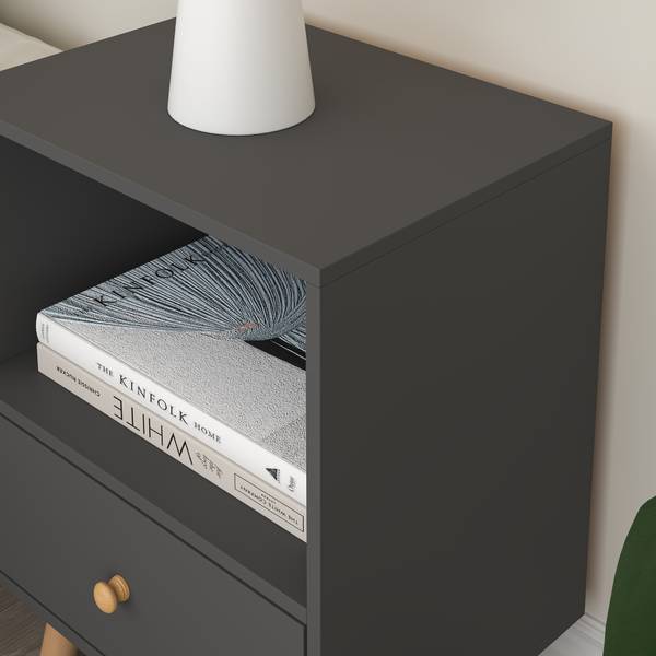 Beistelltisch Sundsvall Grau - Holzwerkstoff - 40 x 54 x 30 cm