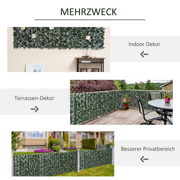 Künstliche Hecke 844-201 Grün - Kunststoff - 1 x 150 x 300 cm