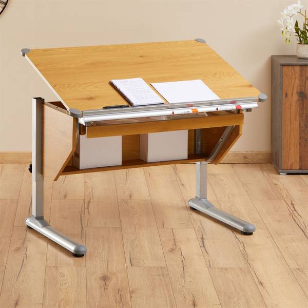 Kinderschreibtisch PHILIPP Braun - Metall - 110 x 76 x 73 cm