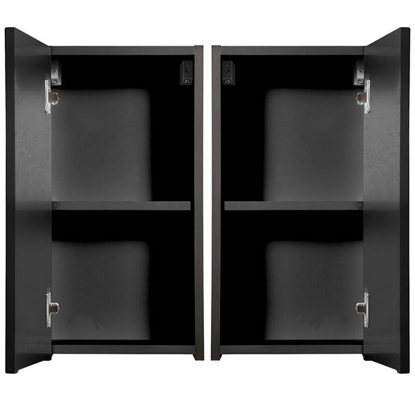 Hängeschrank NEWPORT-56-36 Schwarz - Holzwerkstoff - 30 x 57 x 19 cm