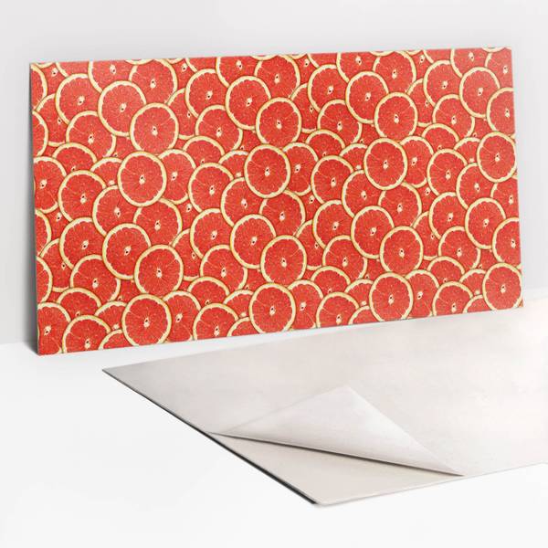 Selbstklebendes Wandpaneel Fruit Rot - Polyester PVC - 100 x 50 x 0 cm