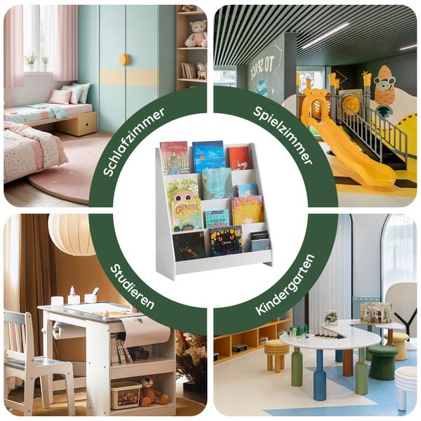 Bücherregal kinder KMB32-W Weiß