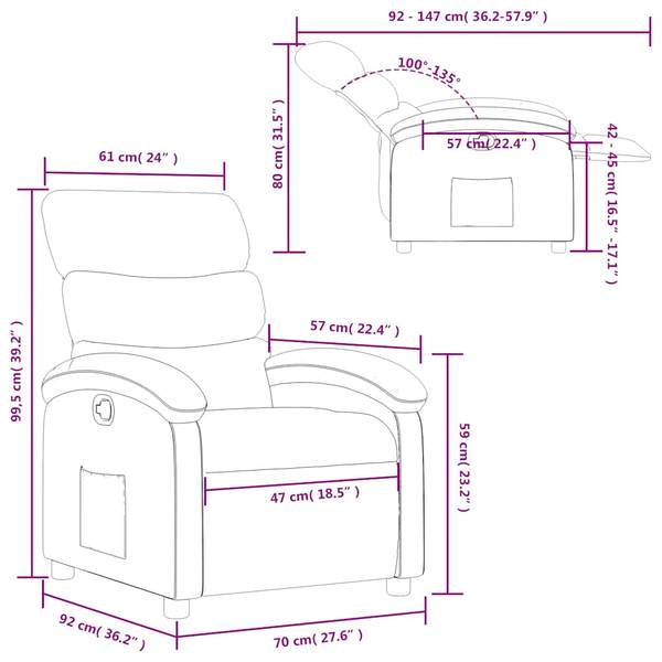 Fauteuil 3032263-3 crèmekleurig - wit