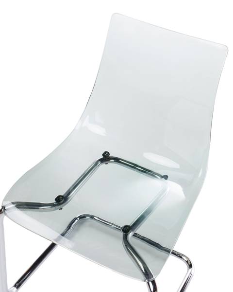 Set van 2 eetkamerstoelen MARSHALL zwart - zilver - transparant