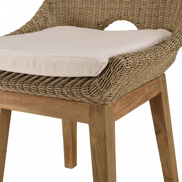 Gartenstuhl KALLY 2er Set Braun - Massivholz - 62 x 88 x 55 cm