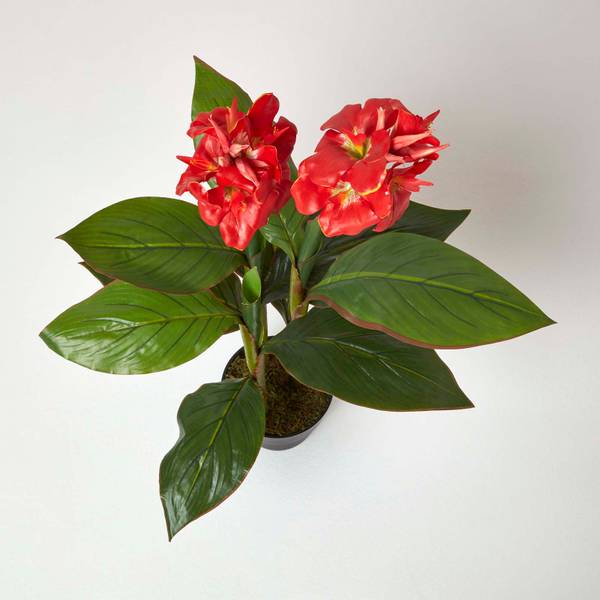 Kunstpflanze Blumenrohr Grün - Polyester - 18 x 90 x 90 cm