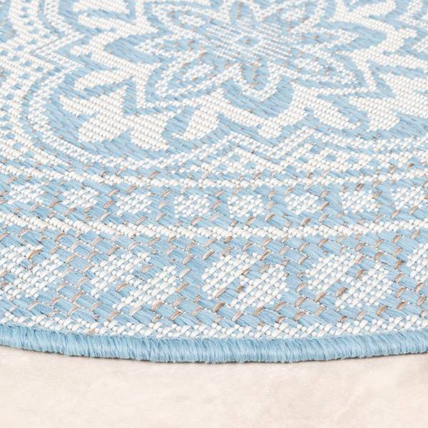 Teppich Summer Oriental Blau - 100 x 100 cm