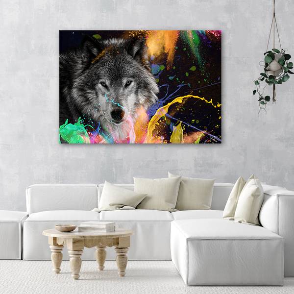 Wandbild wolf 60 x 40 cm