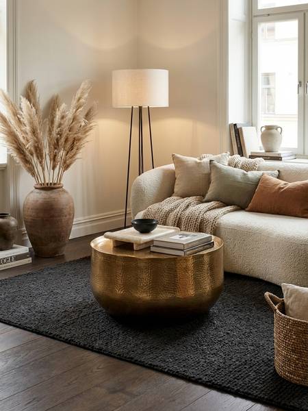 Couchtisch ANIENE mit Hammerschlag Gold