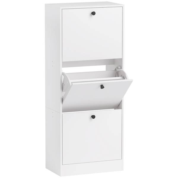 Schuhschrank 837-561V90WT Weiß - Holzwerkstoff - 28 x 115 x 47 cm