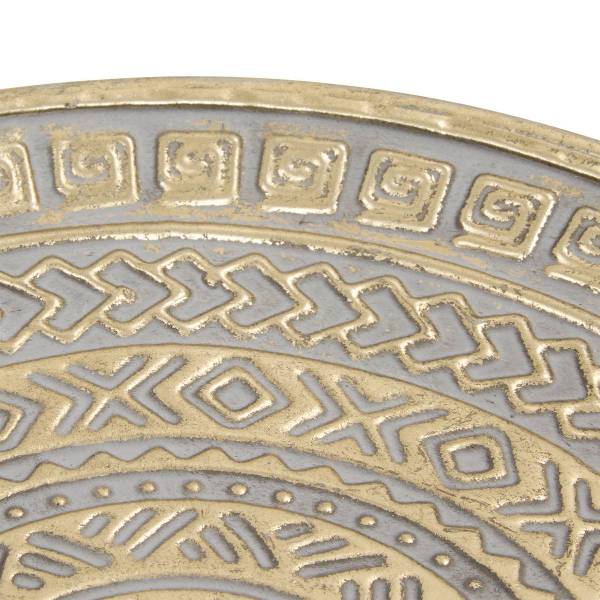 Tablett SAMIR Gold - Metall - 57 x 4 x 57 cm