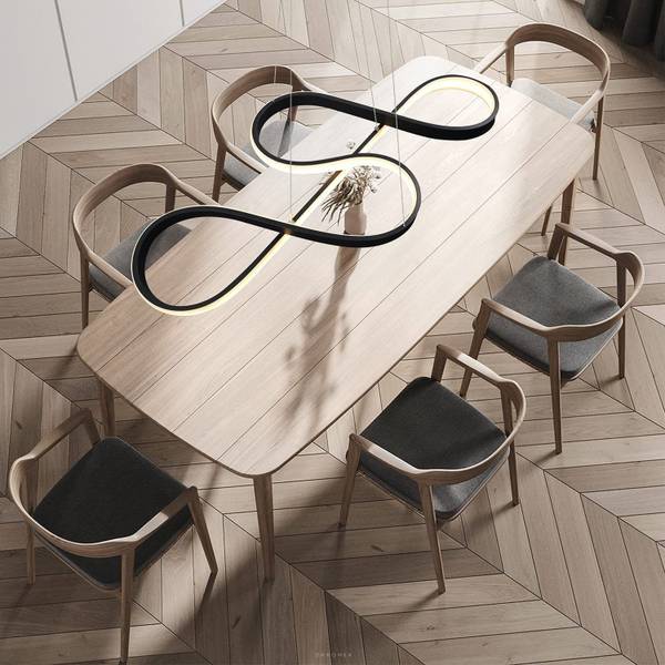 Hanglamp Guy II zwart - metaal - 35 x 150 x 75 cm