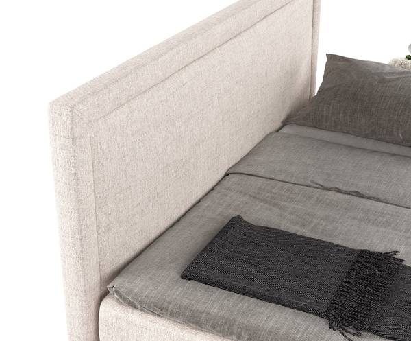 Boxspringbett Luvi Beige - H3 - Tiefe: 90 cm