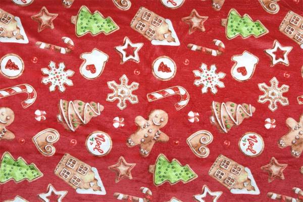 Weihnachtsdecke NOEL Rot - Textil - 160 x 1 x 130 cm