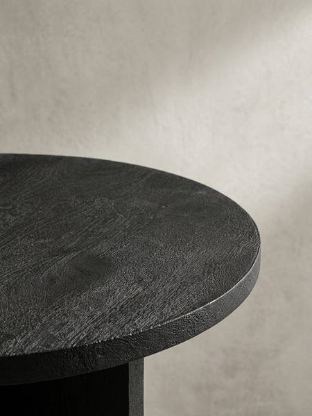 Couchtisch ELORN mit Dreibeingestell Schwarz - Mango - 60 x 33 x 60 cm