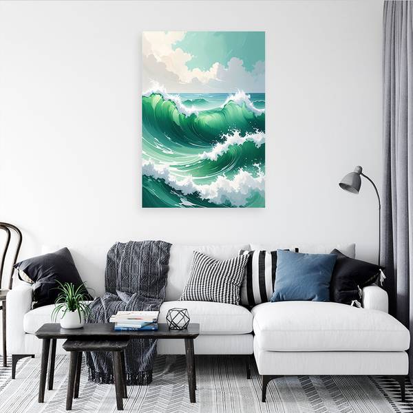 Wandbild Wellen 30 x 45 cm