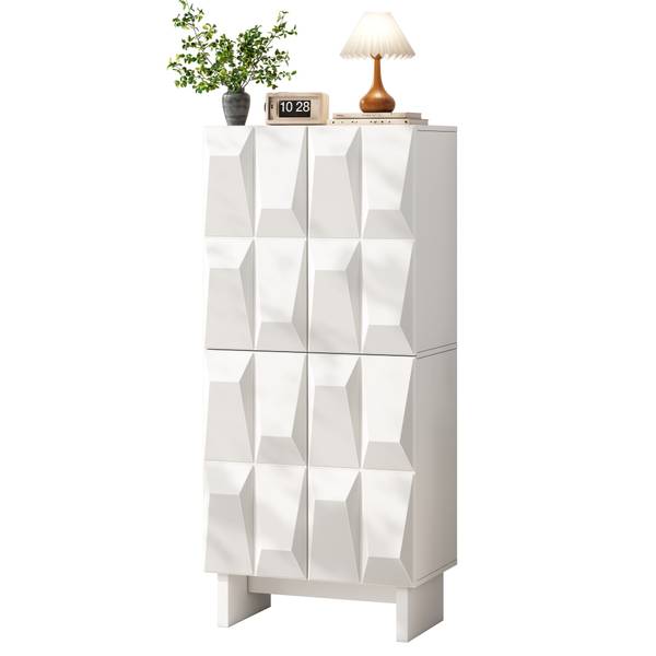 Schuhschrank Eurynom Ⅰ Weiß - Holzwerkstoff - 61 x 136 x 34 cm