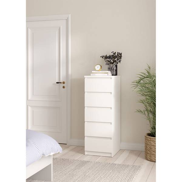 Kommode Naia Weiß - Holz teilmassiv - 41 x 112 x 50 cm