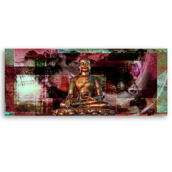 Tableau déco statue de bouddha 120 x 40 cm