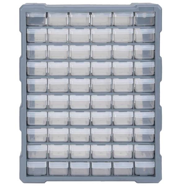 Organisateur multi tiroirs 38x16x47,5 cm Gris