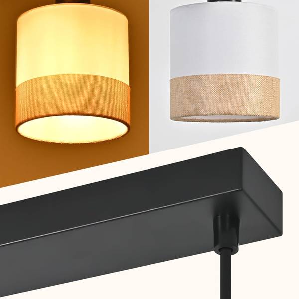 Pendelleuchte Yazvac Weiß - Metall - 5 x 120 x 25 cm