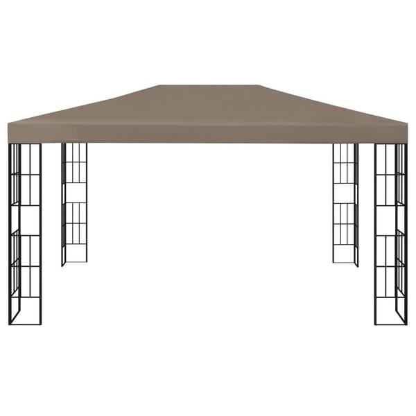Gartenpavillon 3007852 Grau - Polyester - Stahl - 400 x 260 x 400 cm