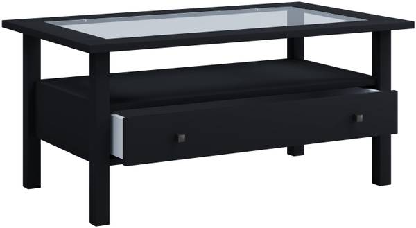 Couchtisch LingisL 3 Schwarz - Massivholz - 90 x 42 x 54 cm