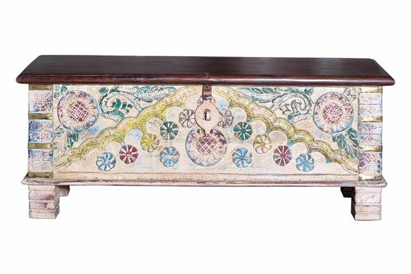 Truhe 6521 Massivholz - 40 x 45 x 116 cm
