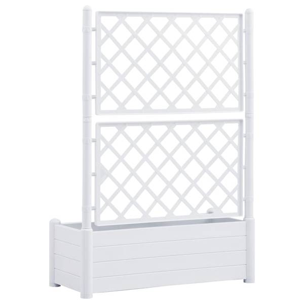Jardinière de jardin 3005538 Blanc - Largeur : 100 cm