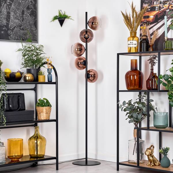 Stehlampe Cesaro Aluminium - Klarglas - 17 x 160 x 83 cm
