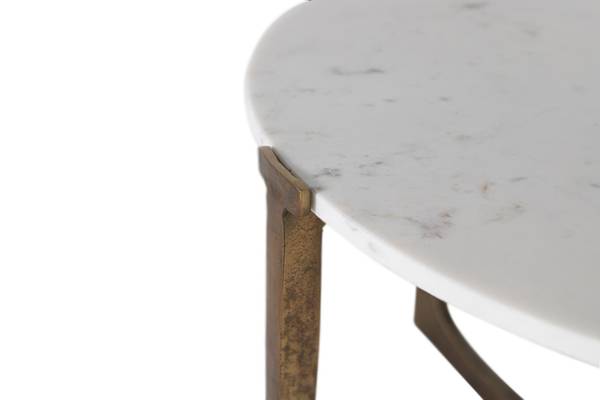 Couchtisch 1816 Gold - Metall - 71 x 46 x 71 cm