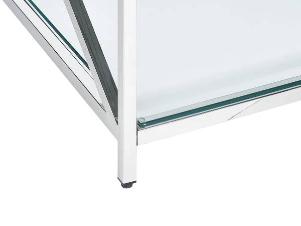 Salontafel AUDET zilver - glas - 120 x 40 x 60 cm