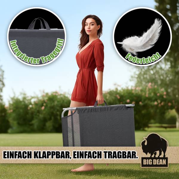 Sonnenliege 1000509 Grau - Metall - Kunststoff - 53 x 29 x 193 cm