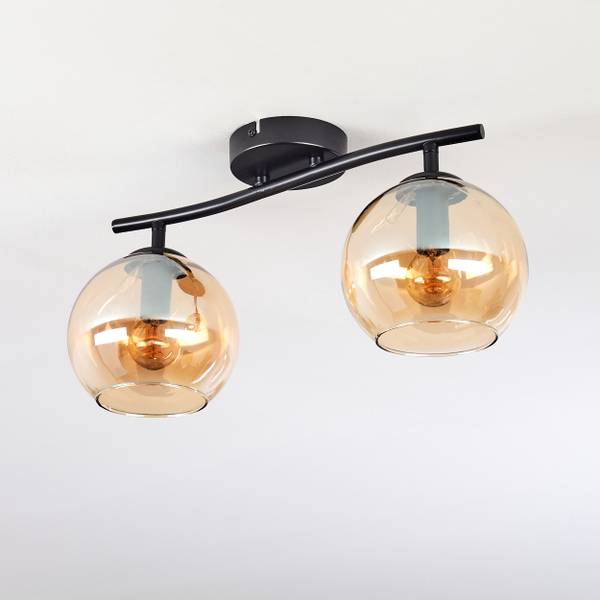 Deckenleuchte Cesaro Orange - Aluminium - Klarglas - 100 x 21 x 44 cm