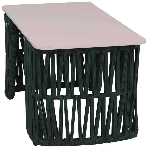 Loungetisch P90 Cremeweiß - Grün
