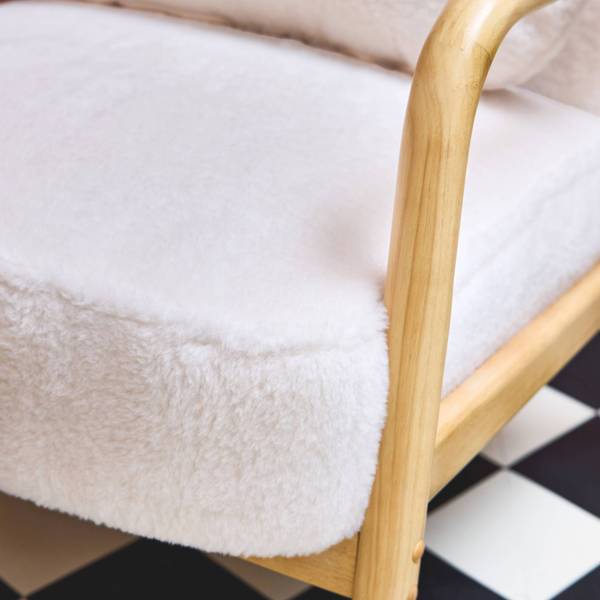 Sessel Weiß - Textil - 82 x 77 x 66 cm