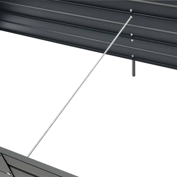 Pflanzenbak KLASIKA GARDEN Grau - Metall - 75 x 30 x 150 cm