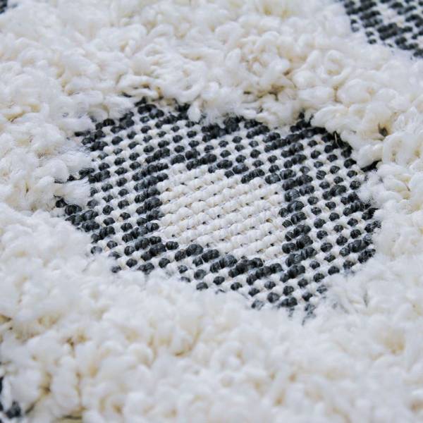 Tapis BERBÈRE TRIBAL LOSANGES Blanc - Textile - 160 x 1 x 230 cm