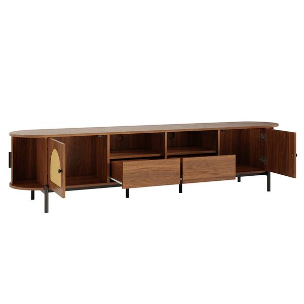 Tv-Lowboard BedFabricMax Walnuss