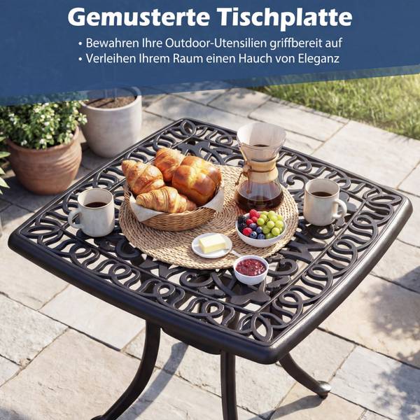 Beistelltisch NP12855BK Schwarz - Metall - 54 x 53 x 54 cm