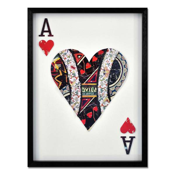 Tableau 3D "As de coeur" Verre acrylique - 45 x 60 x 3 cm