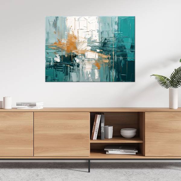 Tableau déco Abstraction peinte 90 x 60 cm
