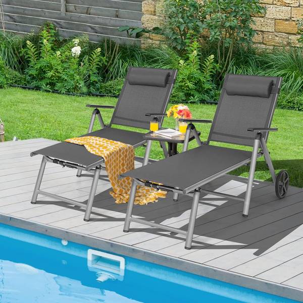 Ligbed ZB32622NL grijs - metaal - 66 x 79 x 173 cm