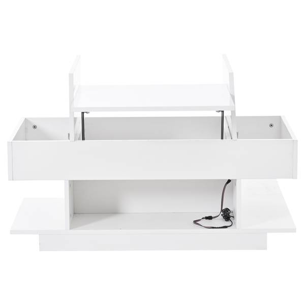 Couchtisch Hermes Ⅵ Weiß - Holzwerkstoff - 45 x 55 x 98 cm